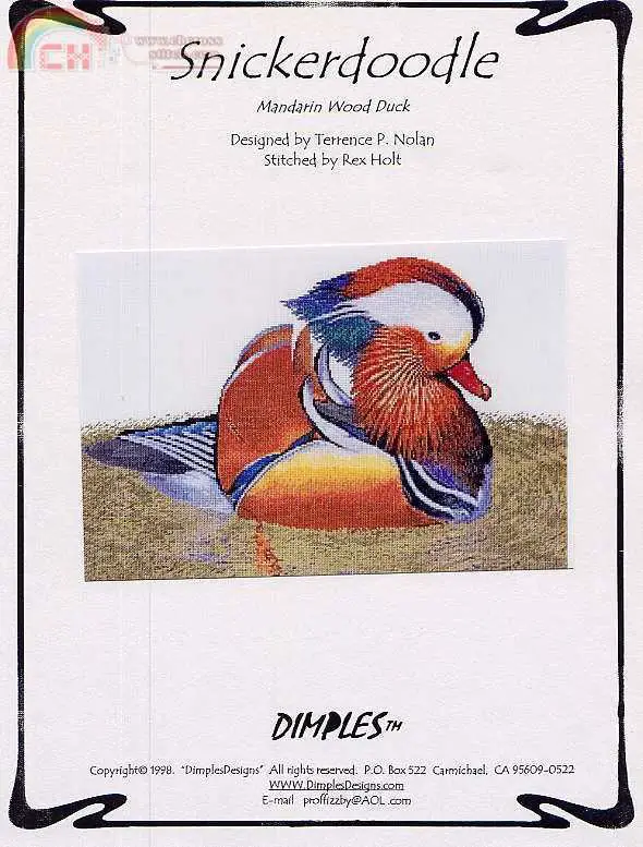 dimples designs - snickerdoodle mandarin wood duck (xsd)