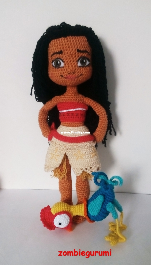 Amigurumi Moana para Imprimir e Pintar amigurumi-moana