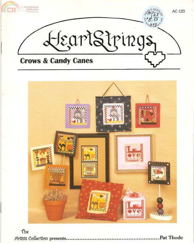 The Artists Collection HeartStrings AC123 Crows & Candy CanesCross