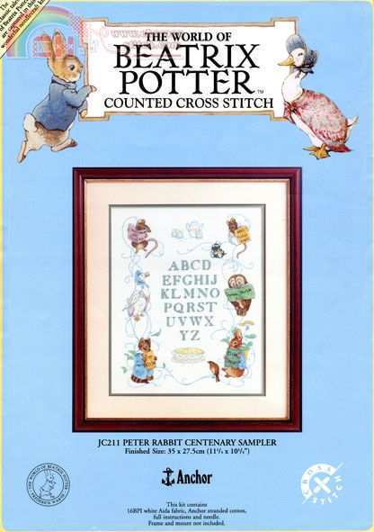 Anchor JC211 Beatrix Potter - Centenary Sampler-Cross stitch ...