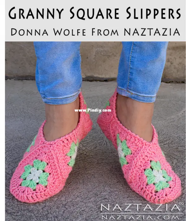 naztazia granny square slippers