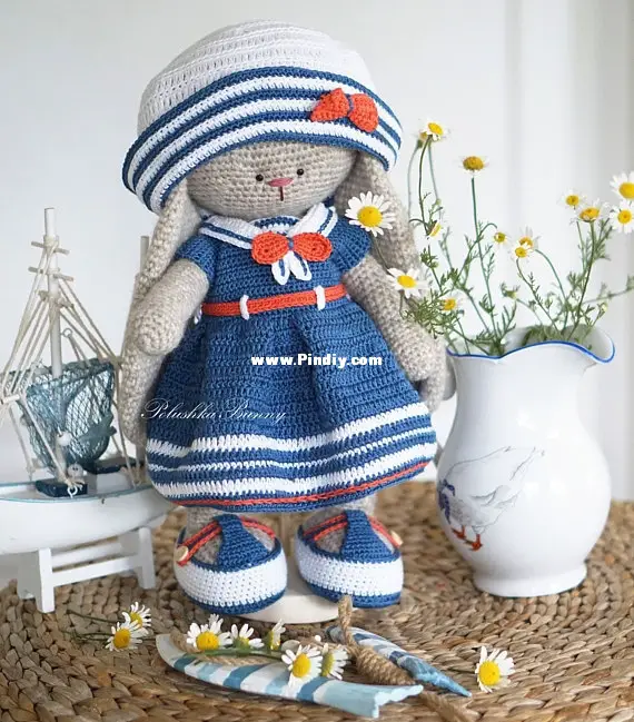 Polushka Bunny - Maria Ermolova - Nautical Style Outfit-Knitting and ...