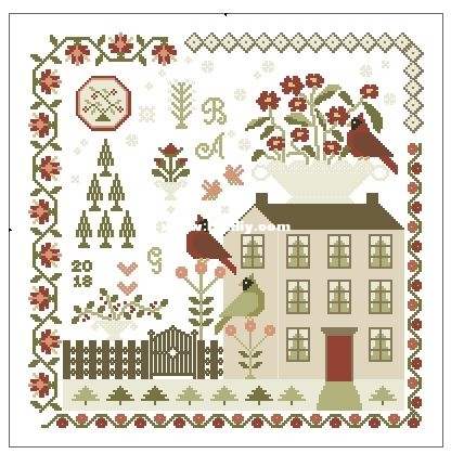 With Thy Needle & Thread WTNT CS289 Winter Rose Manor XSD-Cross stitch Communication / Download