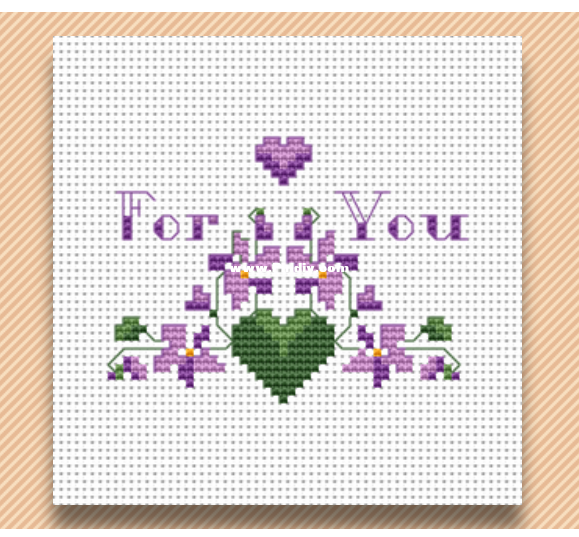 Alita Designs Violets for You FreeCross stitch Communication