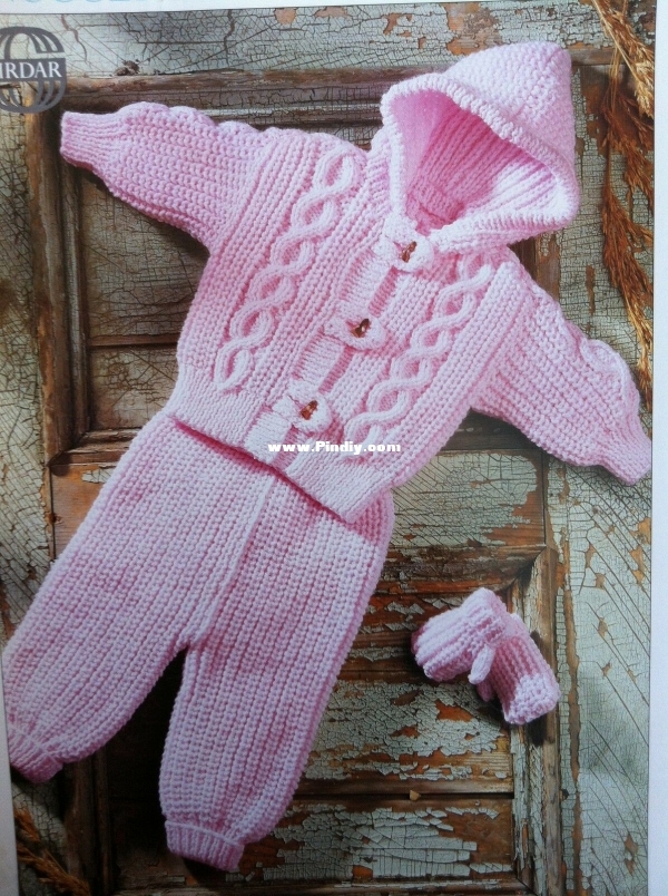 Sirdar 3640 BabyChilds Aran Hood Jacket , Pants and Sirdar 3640 BabyChilds Aran Hood Jacket , Pants and