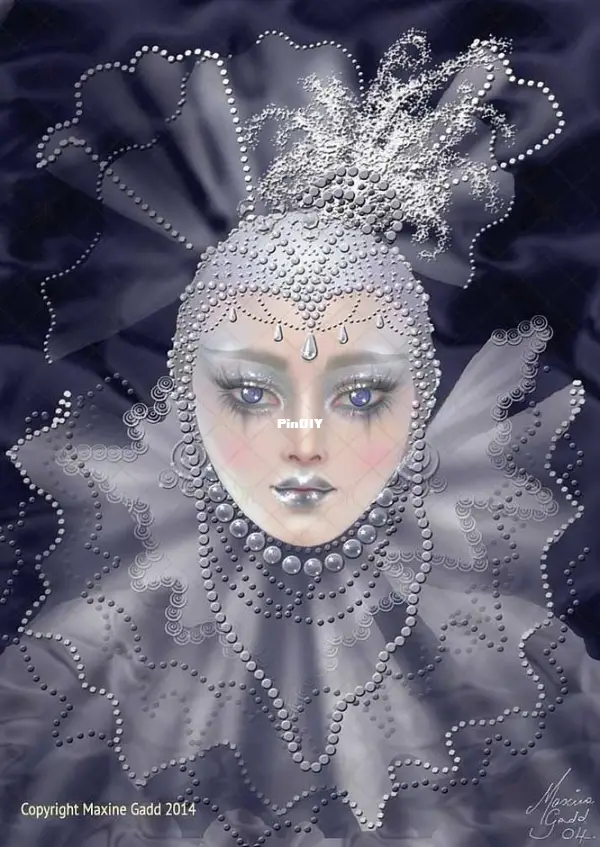 Mystic Stitch - MG-27Silver Pierrette By Maxine Gadd-Cross stitch