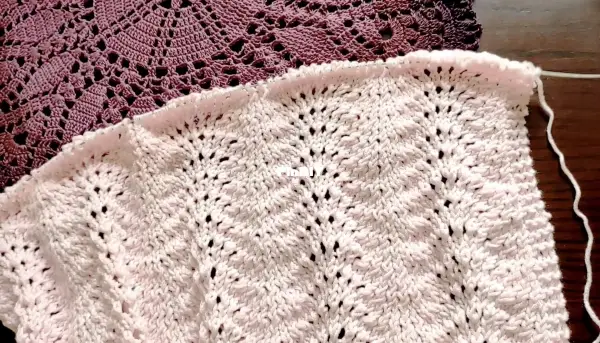 working on this shawl 