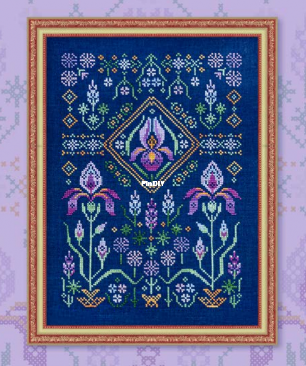 OwlForest Embroidery018EИ Irises XSDCross stitch Communication