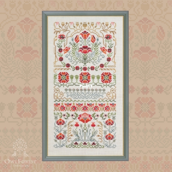 OwlForest Embroidery Poppy XSD + PCSCross stitch