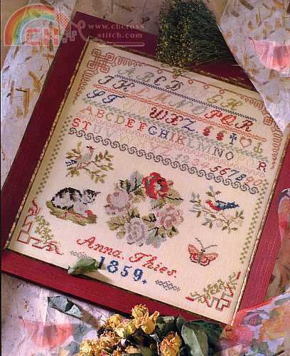 Permin 39-5301 Anna Thies Sampler 1859-Cross stitch Communication ...