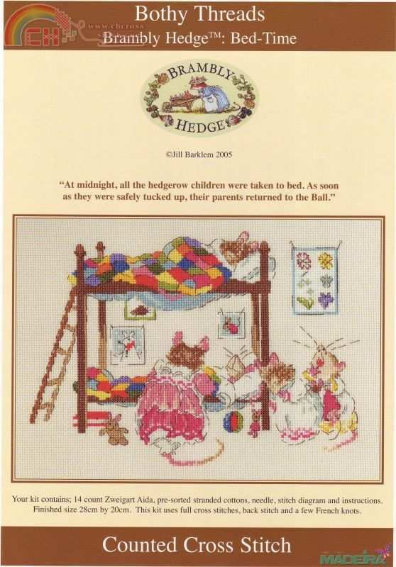 Bothy Threads XBH02 Brambly Hedge BedTimeCross stitch Communication