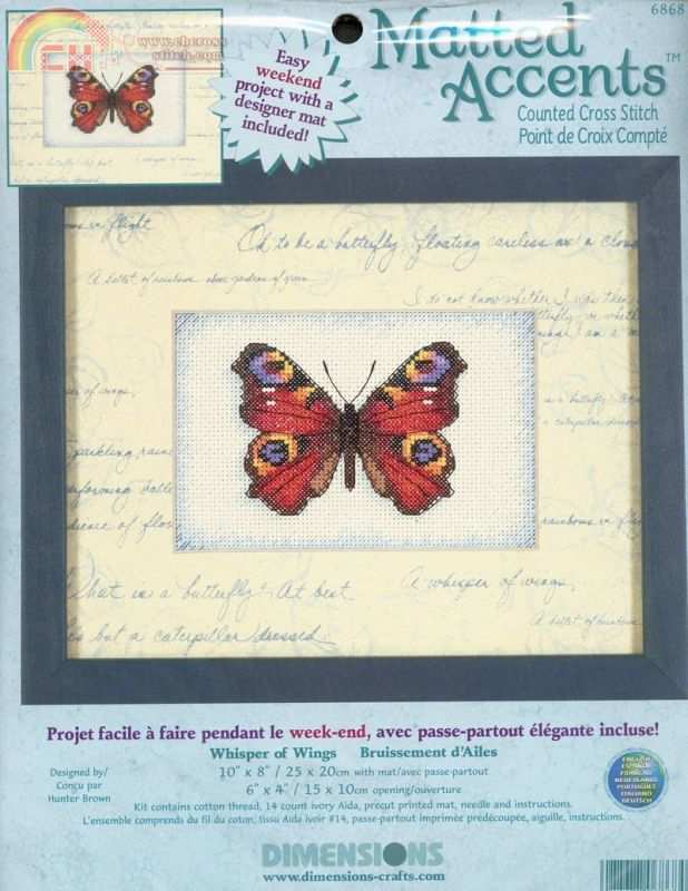 Dimensions 6868 Whisper of WingsCross stitch Communication / Download