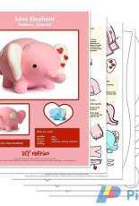 DIY Fluffies - Mariska Vos-Bolman - Love Elephant plushie sewing pattern
