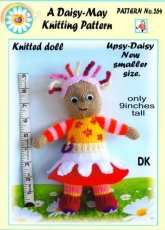 Daisy May 264 - Knitted Doll Smaller size only 9 inches tall - English