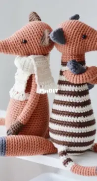 Firefly Crochets - Olga Mareeva - Henry 1 and Henry 2 the Foxes