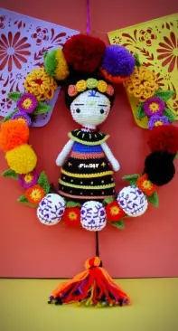 Day of the Dead wreath and Frida Kahlo doll