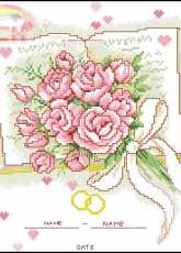 Vervaco 70.049 Wedding Roses pat