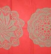 Two medium doilies