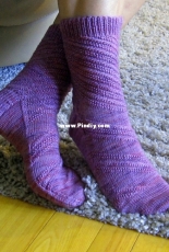 Textured Twists Socks by Laura Jenkins-Free