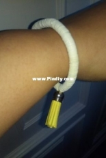 White and yellow bracelet
