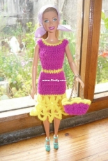 Maguinda Bolsón - Carla dress and bag set for dolls
