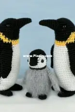 Emperor Penguin Family amigurumi crochet patterns (adult & baby) - Planet June