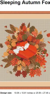 Fox in Leaves Fall Cross Stitch Pattern - Instant Download!