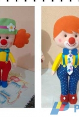 Clown Felt Pattern - Feltro Fácil - Portuguese