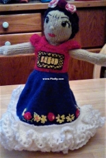 Knitted Frida Kahlo doll for my classroom