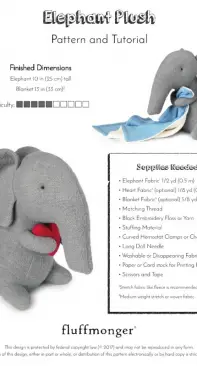 Fluffmonger - Elephant Plush