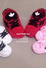 GB Crochet Patterns - All star Adidas inspired kids sport shoes