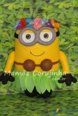 Mamae Corujininha - Minion Hawaiian - Soft Doll - Portuguese