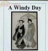 Catkin Embroidery Designs - A Windy Day, Blackwork