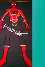 Crochet spider man blanket