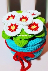 Crochet Primroses Potted Plant