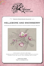 Ajisai Designs-Blackwork  Hellebore and Snowberry