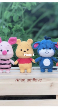 The Piglet Crochet Pattern Keychain - Lulupetitedoll