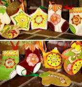 Sew4Home-Free Citrus Holiday: Bits & Pieces Felt Ornaments