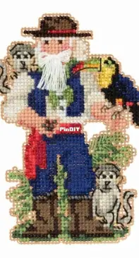 Jingle Bell Trio Cross Stitch Ornament Kit Mill Hill 2019 Winter Holiday  MH181933 