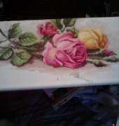 My WIP roses for mom....