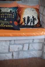 Halloween fireplace seat