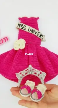 CrochetPatternWorld - AneaLeolea - Miss Universe Outfit for Astrid - English