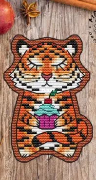Margaritka Stitch - Gingerbread Tiger Ornament by Margarita Shelikhova