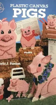 American School of Needlework ASN 3106 Plastic Canvas Pigs