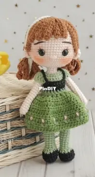 Green Frog Crochet - Thuy Anh - Đặng Thùy Anh - Anna - Português