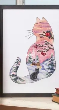 A Moment In Winter - Cat Silhouette from The World of Cross Stitching TWOCS 329