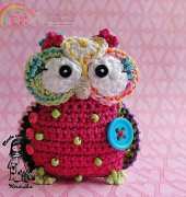Magic with Hook and Needles - Vendula Maderska - Owl Pendant