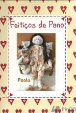 Feitiços de Pano-Soft Doll Paola-Portuguese