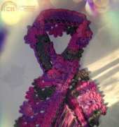my work----section dyed wool scarf