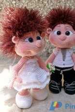 bride and groom elf doll